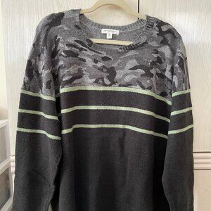 Beechlunchlounge Women's Camo Striped Pullover Sweater SIZE 3XL (22)
